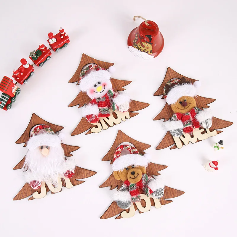 

Christmas Decorations Tree-shaped Christmas Tree Pendant Christmas Fabric Door Hanging Christmas Doll House Number Small Pendant