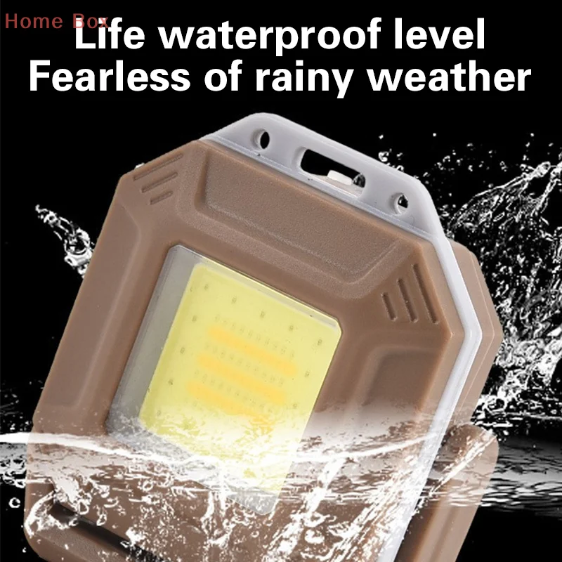 

Mini Rechargeable Work Light, Super Bright COB Keychain Light, With Magnet, For Outdoor Camping, Hiking