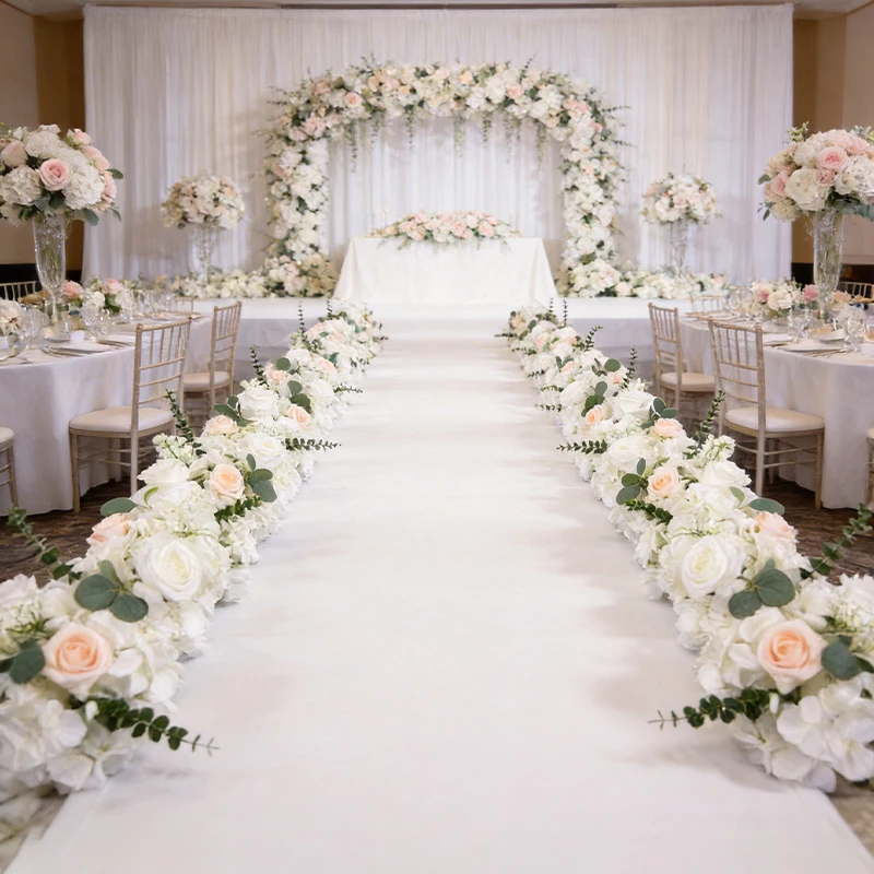 

220Cm/86.61In Cross-Border Artificial Flower Arch for Wedding, Birthday, Hotel, and Auditorium Decoration Flower Arrangement