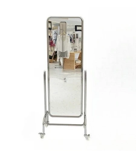 

yj Магазин одежды Зеркало в полный рост Напольное зеркало в полный рост с колесами Подвижное вертикальное большое зеркало