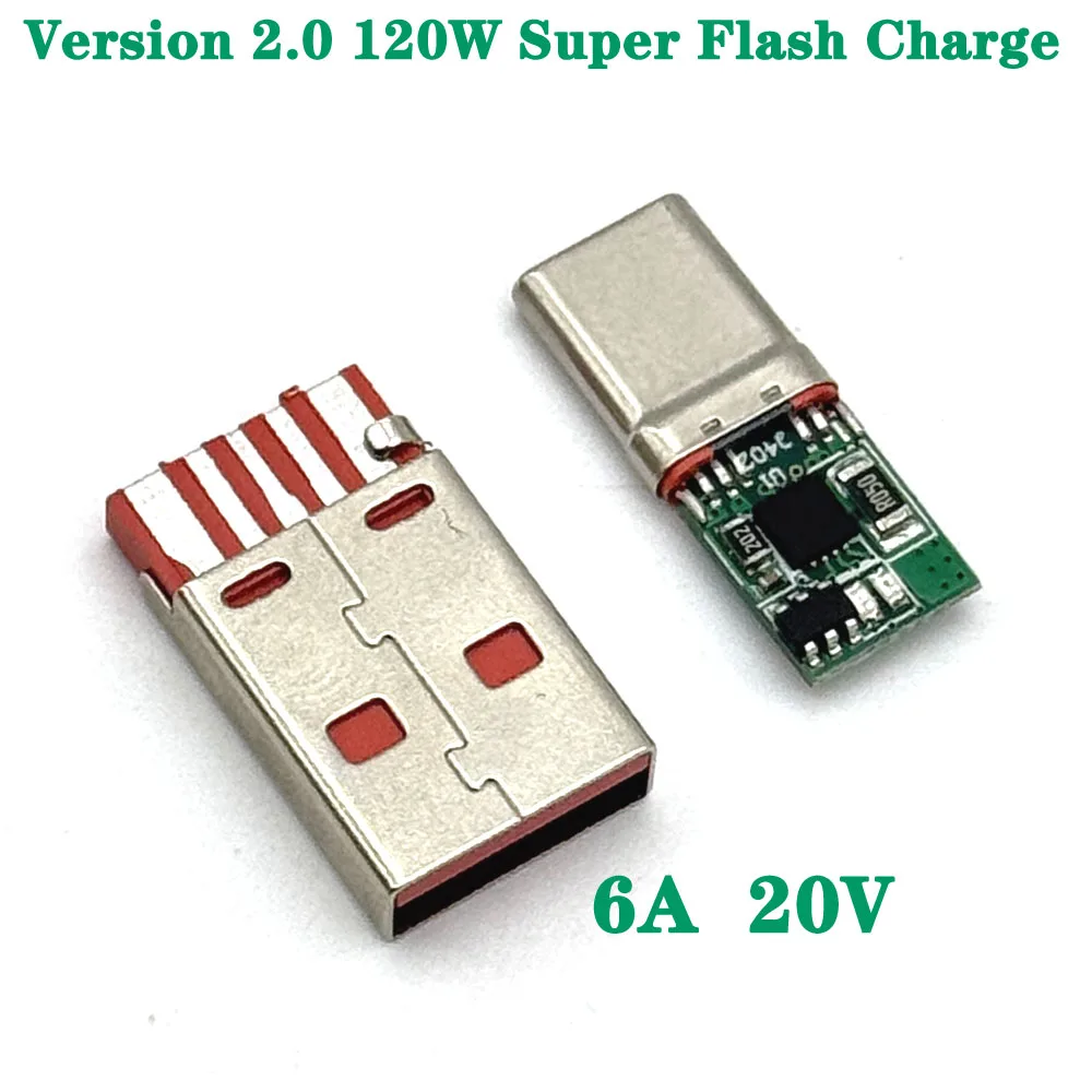 

Type C To USB A 6A 20V Adapter Micro USB Type-c Male To USB Female Charging Plugs Data Cable Accessories Repair Connector