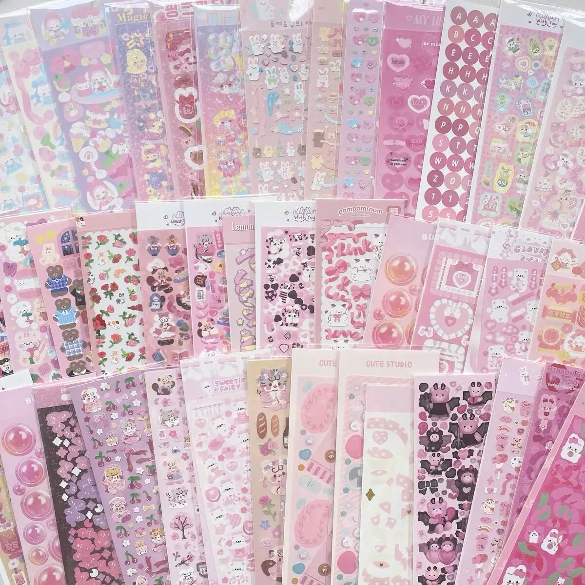 MINKYS New Arrival 3szt 6szt Kawaii Bear Ribbon Laser Bling Stickers DIY Scrapbook Stickers Confetti Decoration DIY Photo Frame