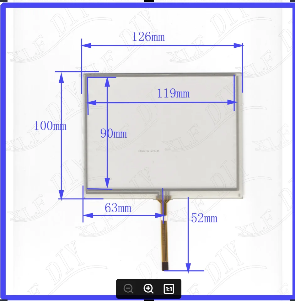 

ZhiYuSun KDT-5862 5.6inch touch panel for Car DVD, 126*100 GPS Navigator screen glass this is compatible