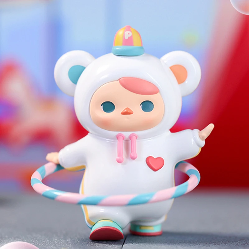 

POP MART Pucky Spirit Hula Hoop Baby Blind Box Toys 8cm Pvc Kawaii Doll Action Figures Model Collectible Figurine Mystery Box