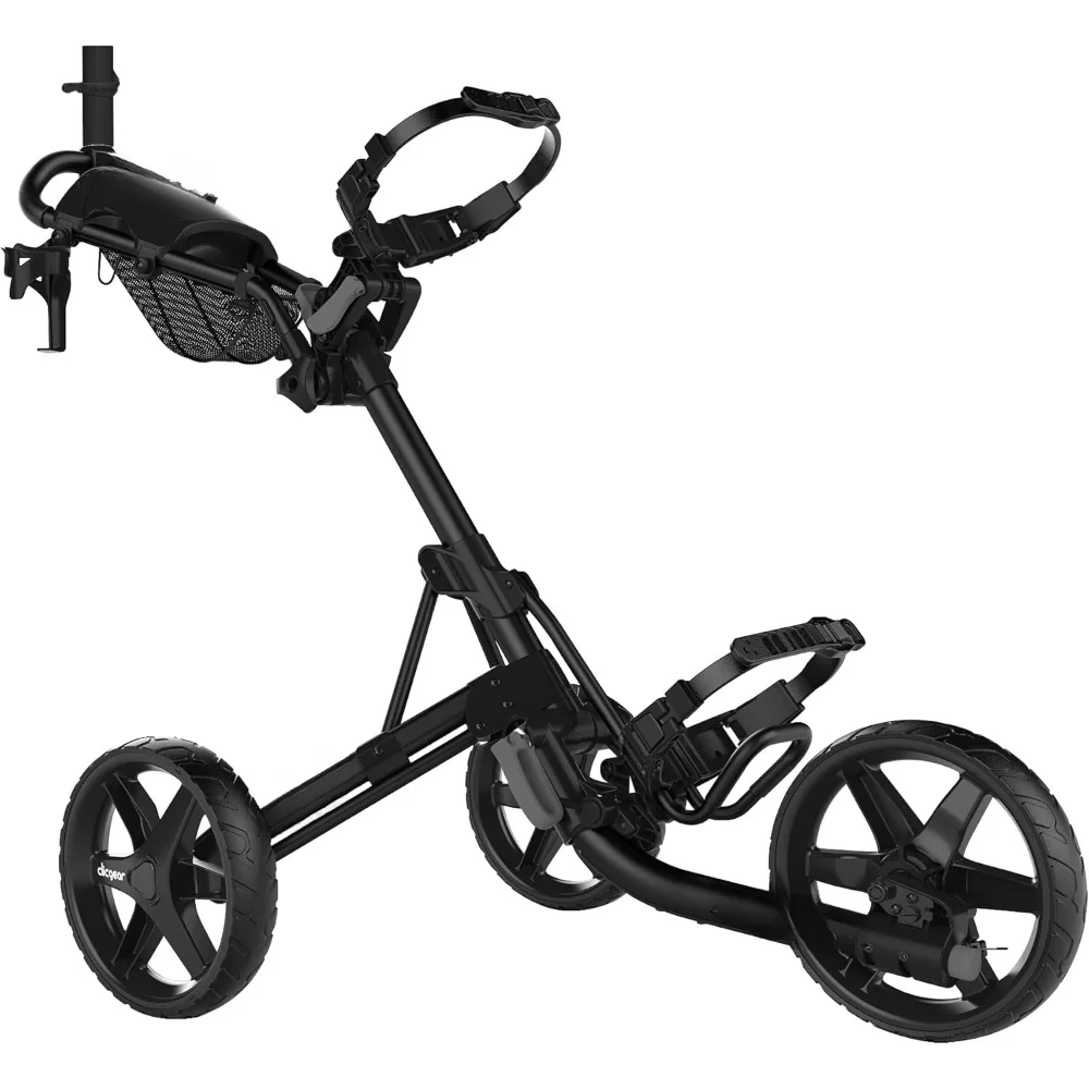 Golf Push Cart,Simple To Use Braking System Prevents The Cart From Rolling When Parked, 3-Wheel Foldable Walking Golf Cart