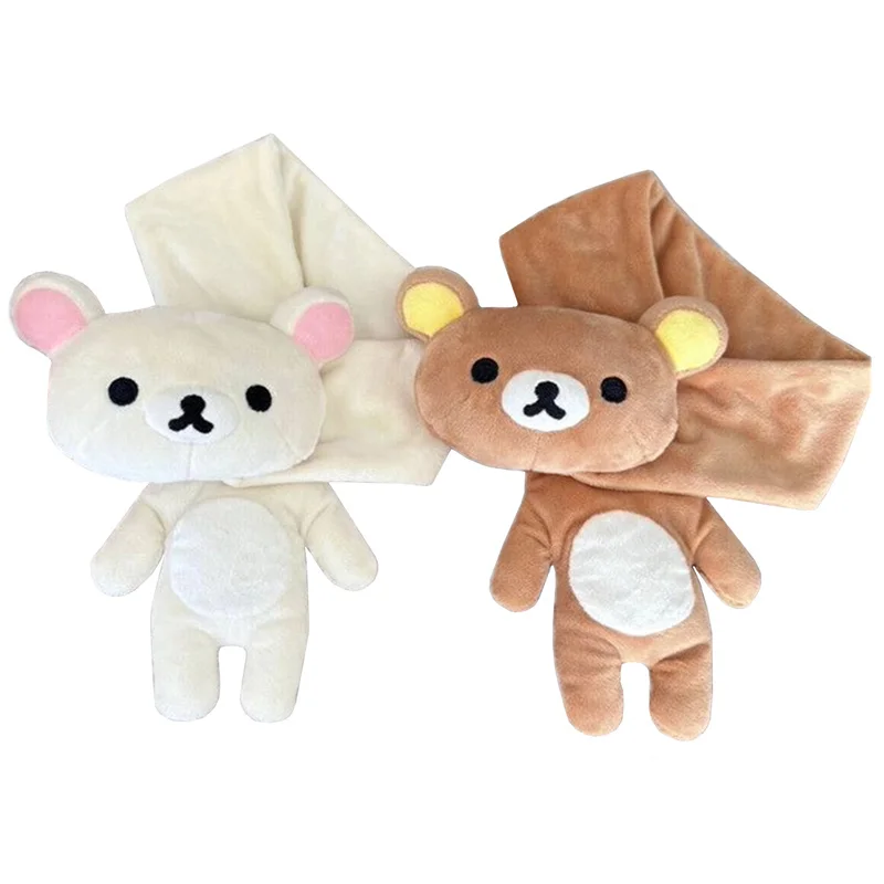 

Rilakkuma Korilakkuma Scarf Women Children 3D Anime Bear Body Ring Kawaii Cute Winter Scarves Neck Warmer Cover