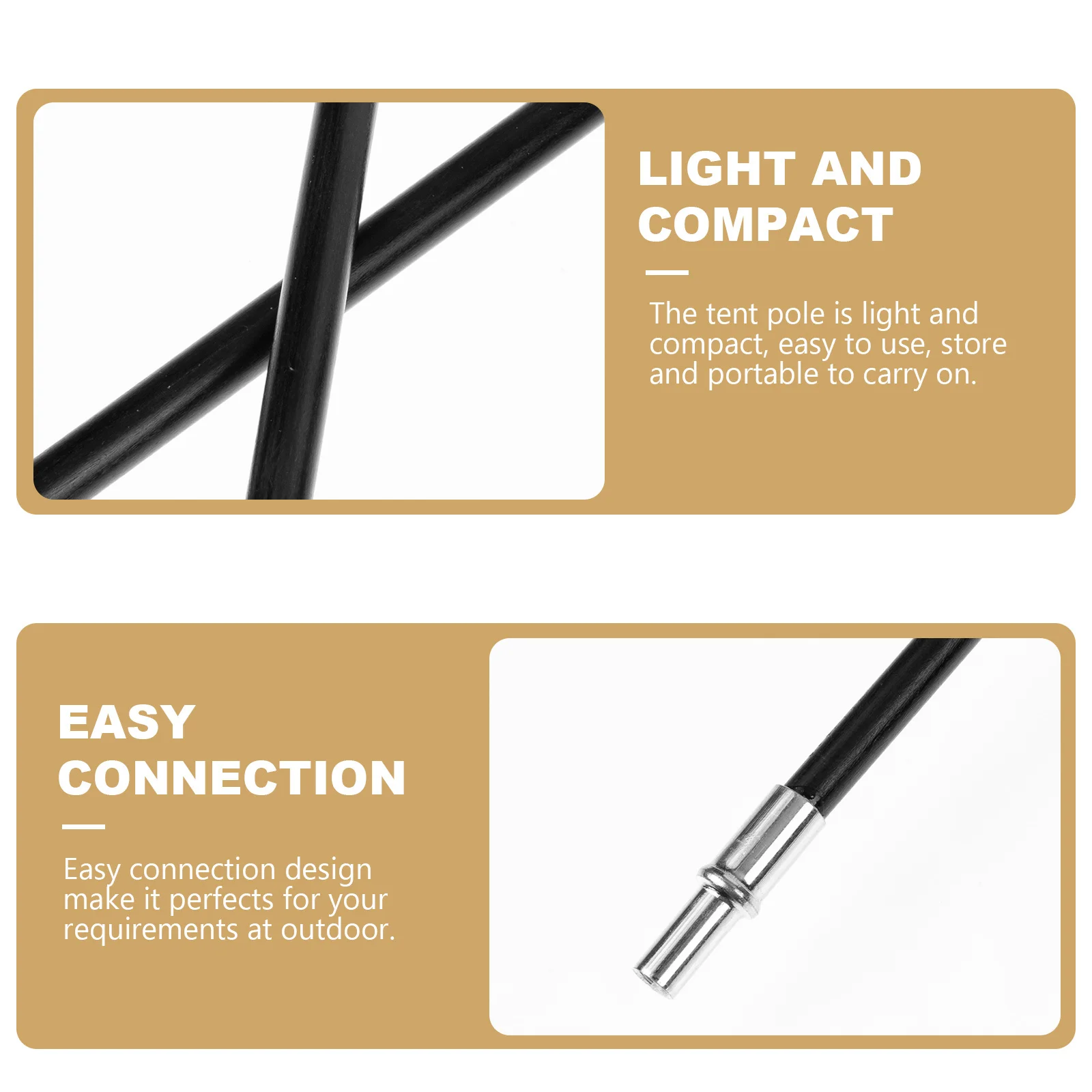 

1Set Adjustable Tent Pole Kit Resistant Fiberglass Rods for Camping Tent Accessories Support Frame