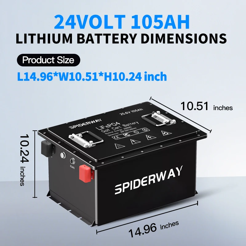 24V 105Ah Lithium Battery Kit for Genie GS 1530 1532 1930 2046 2632 Scissor Lift, 3500+ Cycles