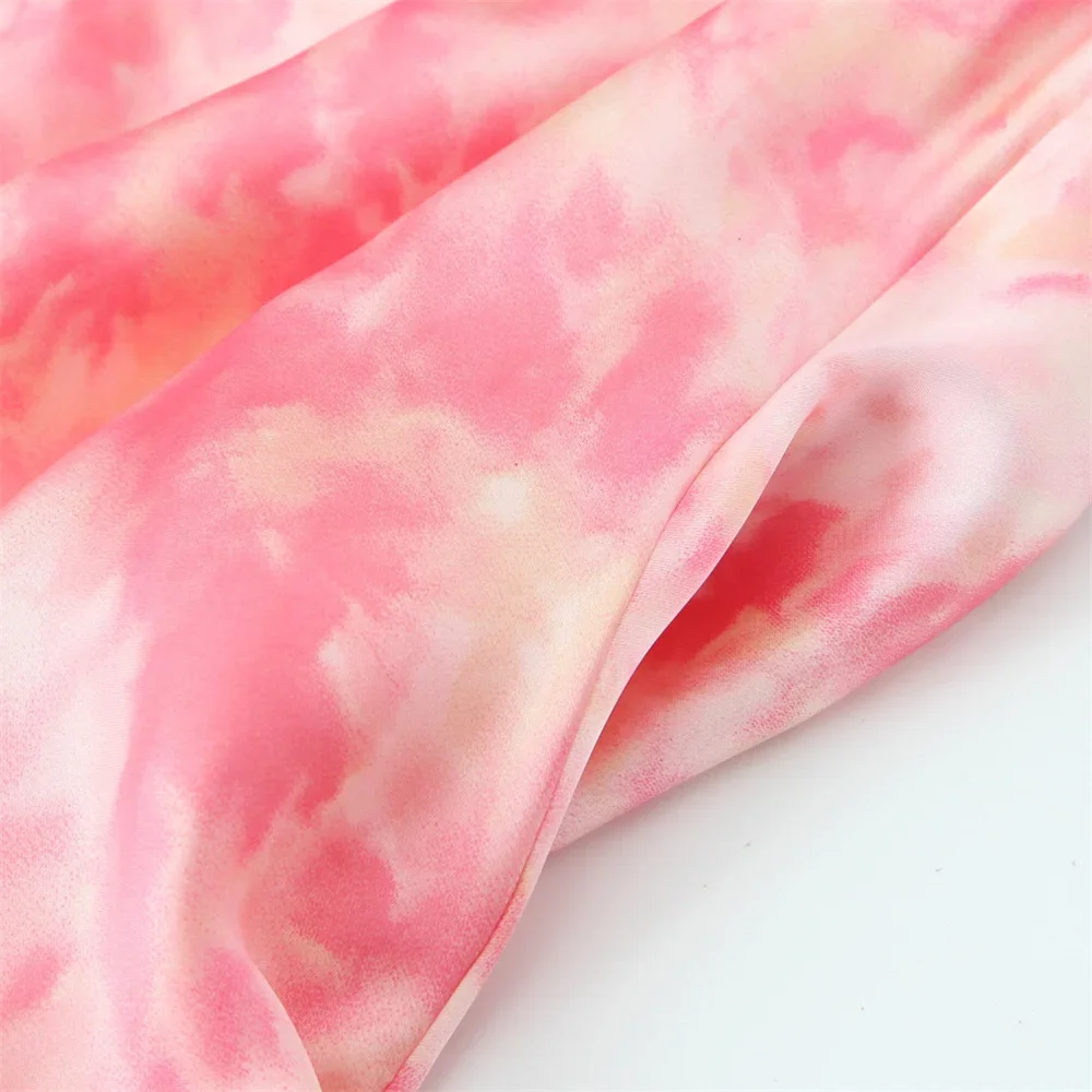 LIBIELIY 2025 novedad de verano, vestido de mujer de estilo europeo y americano a la moda con lazo de satén teñido, vestido Sexy con espalda abierta y cuello oscilante