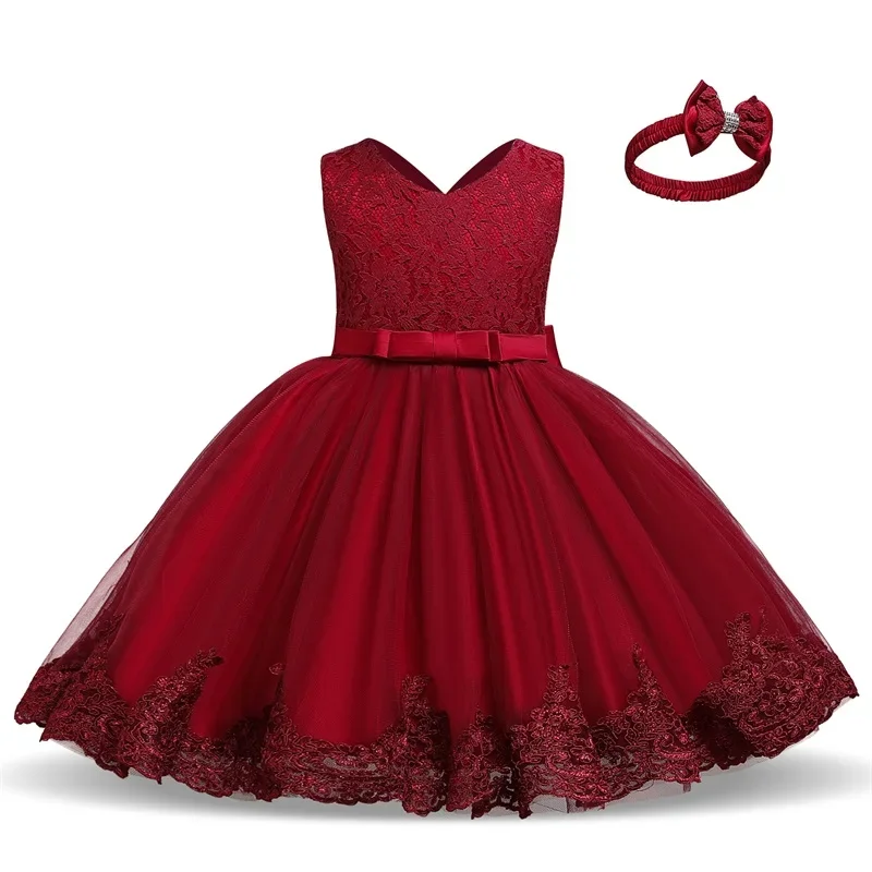 Baby Girls Dresses Elegant Princess Dress Infant Birthday Party Dress Toddler Ball Gown Christening Gowns Vestido Dresses