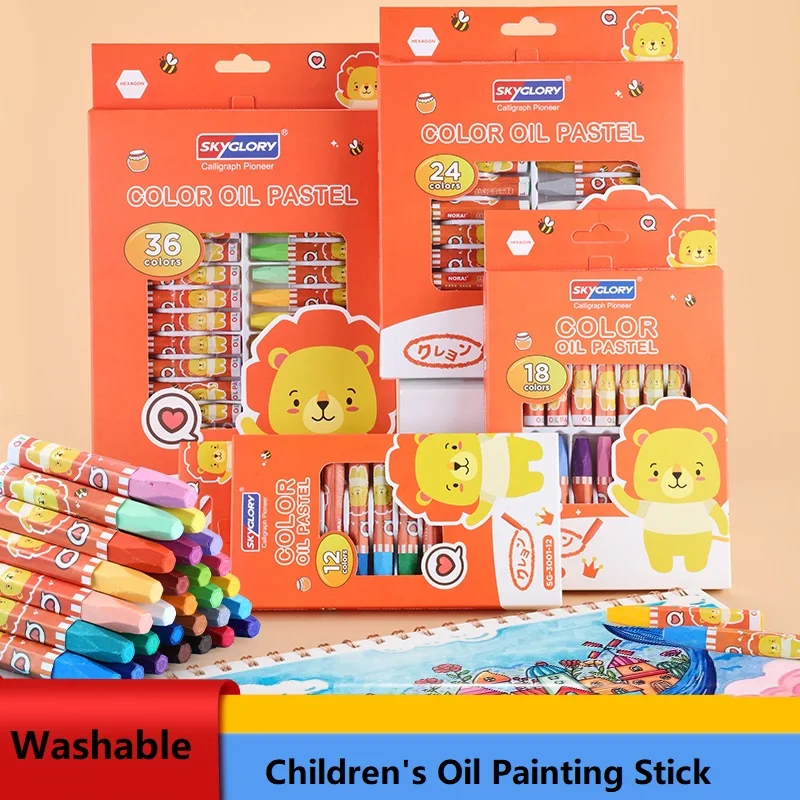 

Oil Painting Stick 12/18/24/36 Pastel Set Children's Oil Crayon Bright Color,Perfect Blending And Layering Graffiti Art Supplies