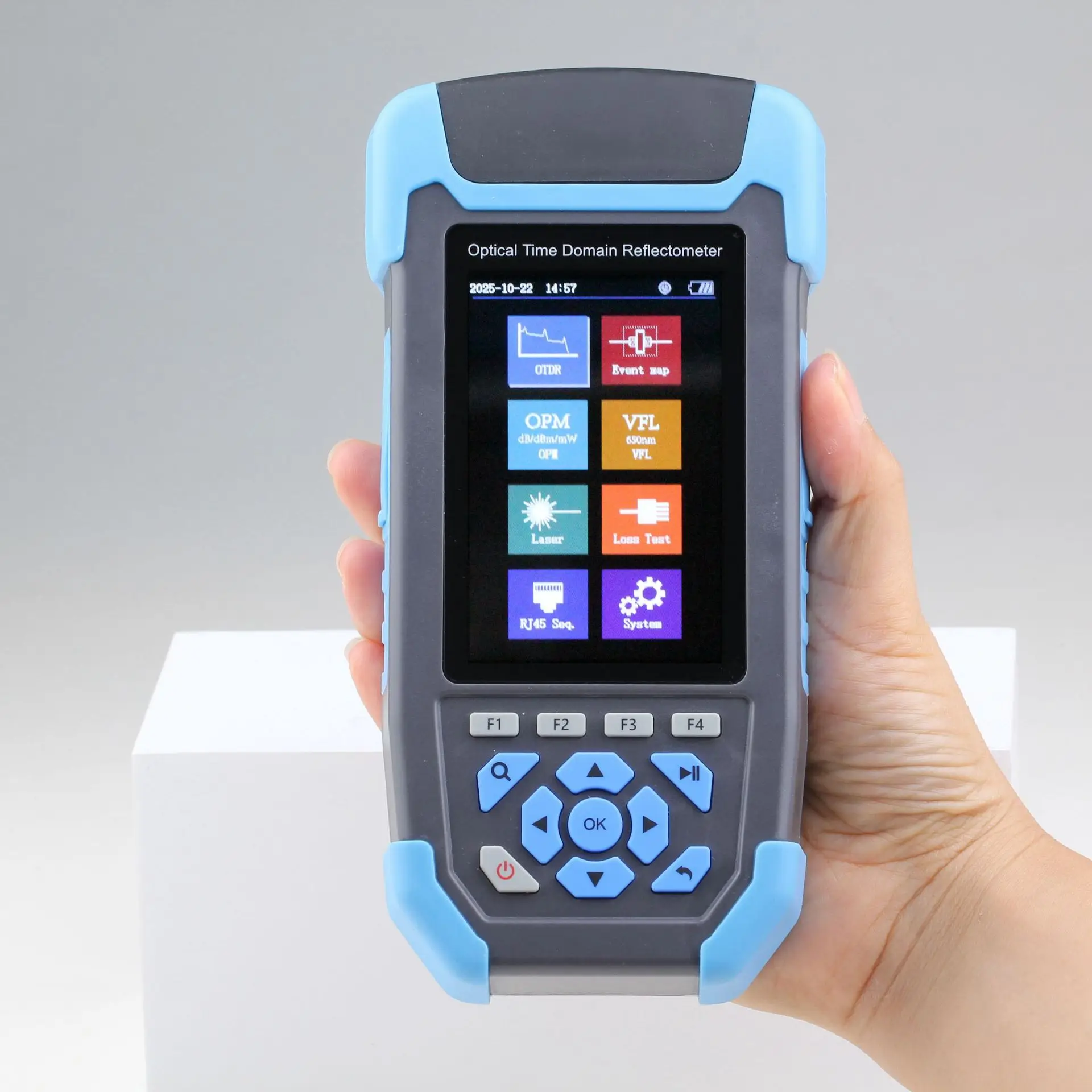OTDR Fiber Optic Tester 1310nm 1550nm Optical Time Domain Reflectometer Cable Fault Locator Breakpoint Finder for Telecom Meter