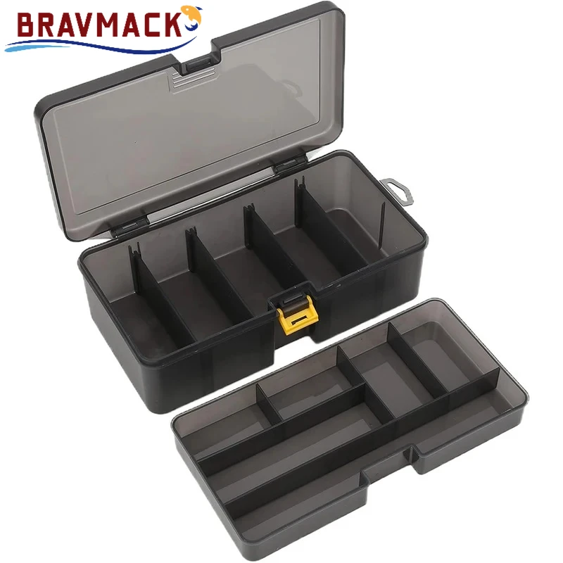 BRAVMACK Fishing Gear Storage Box Plastic Multifunctional Double-Layer Bait Box Ten Compartments Assembly Fishing Bait Tool Box