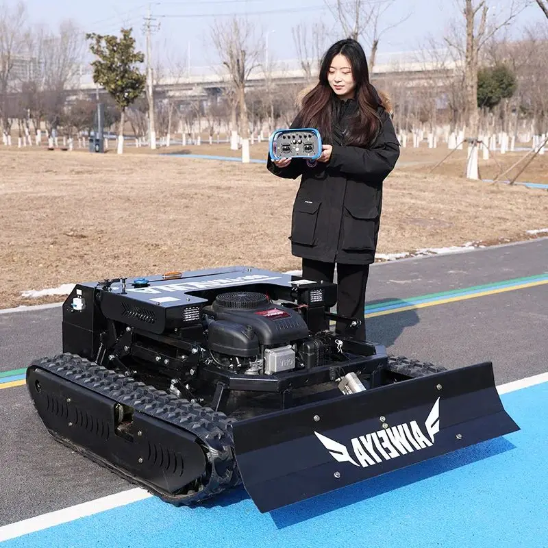 

Customized garden farm, all-terrain tracked, zero-rotation remote-controlled mowing robot