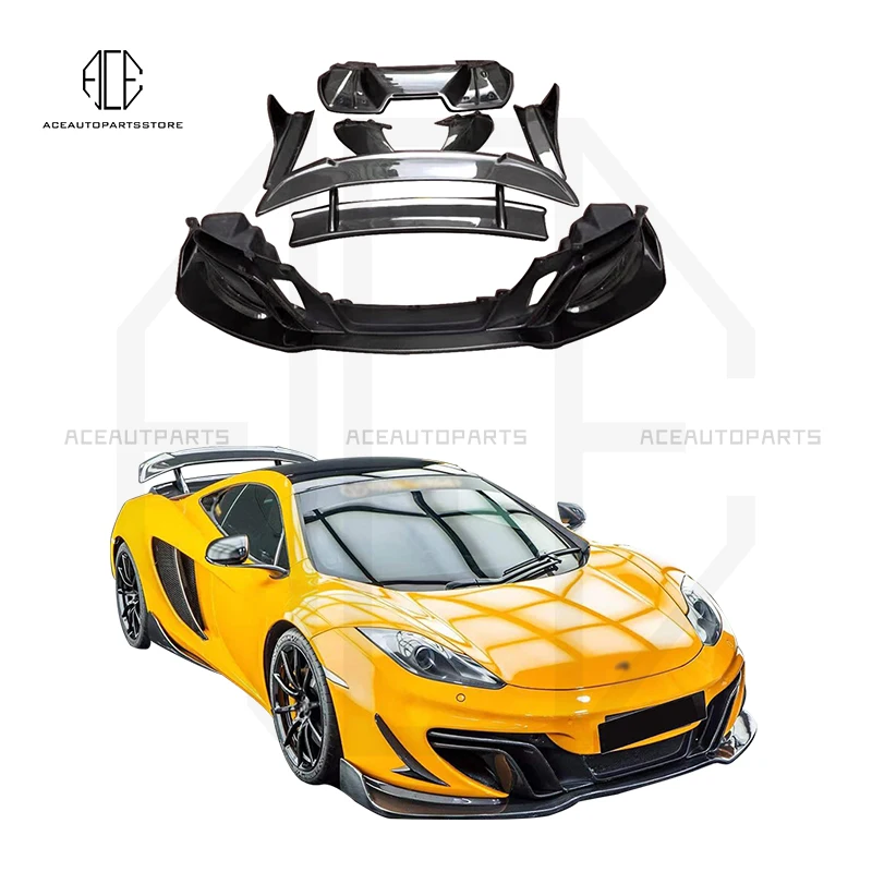 

for Mclaren MP4-12C carbon fiber aerodynamic kit tuning kit D style front bumper rear bumper rear wing body kit