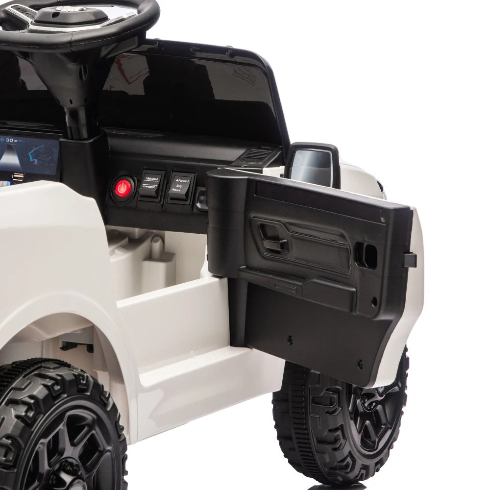 รถบรรทุกเด็กเล่น Dodge RAM 3500 12V ของแท้ พร้อมรีโมทคอนโทรล ระบบกันสะเทือนหลัง ไฟหน้า LED พร้อมเพลงในตัวและบลูทูธ