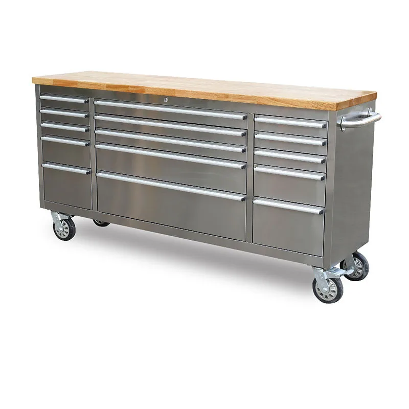 Thickened stainless steel hand push tool cart Spot workshop Stainless steel Metal tool placement cabinet Anti-rust storage cabin