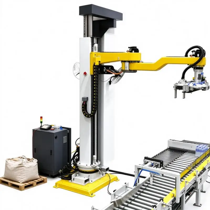 Column Palletizer Automatic Column Palletizing System Custom Stack Pattern For Chemical Bag Pallet Arrangement
