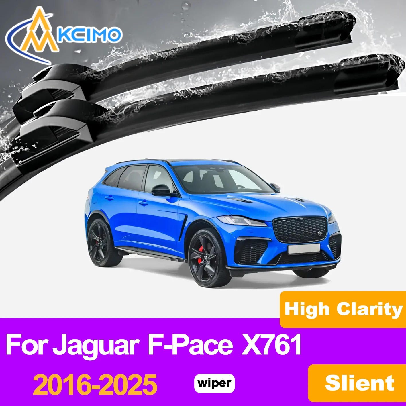 

KCIMO 2PCS Front Windshield Wiper Blades For Jaguar F-Pace X761 2016-2025, Smooth Silent Operation Stable Wiping