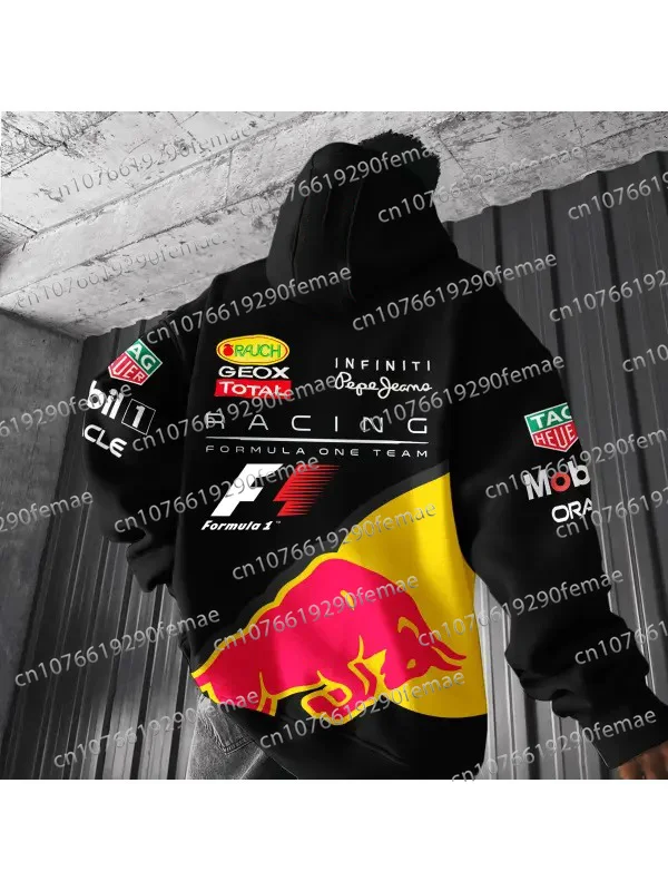 Classic And Hot Selling F1 Printed Men's Long Sleeved Hoodie For Daily Racing Fans, Street Fashion And Personalized Top