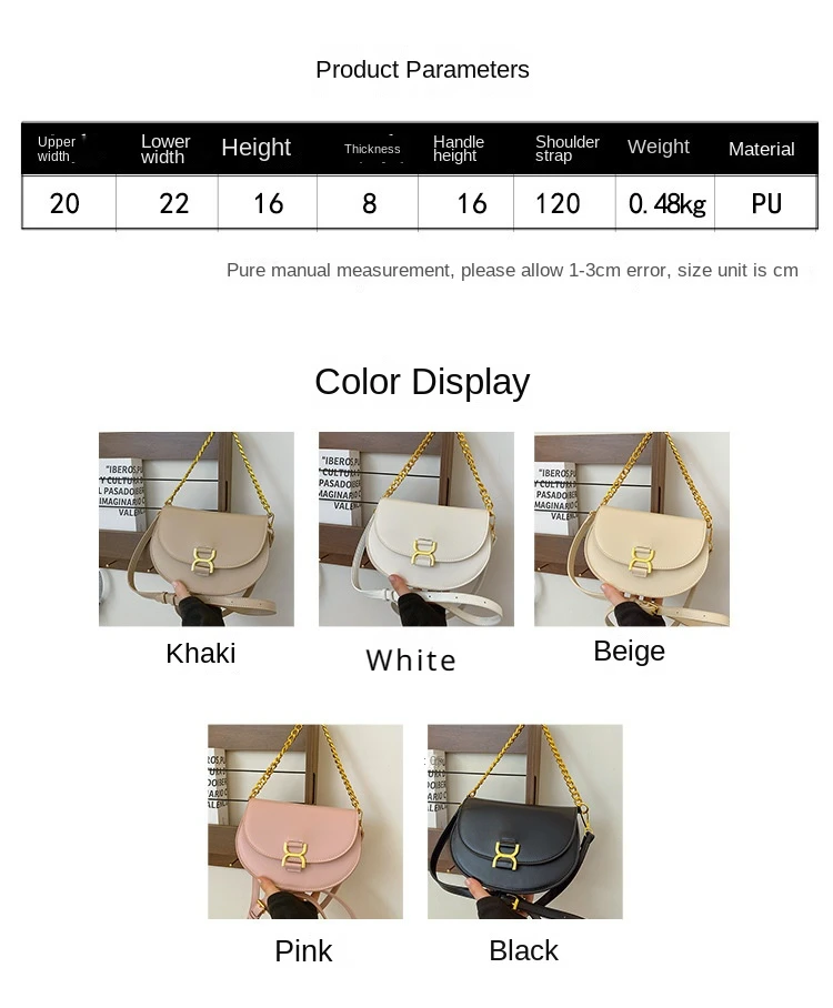 2024 Spring New Fashion Simple Temperament Fresh Hundreds of Women\'s Single Shoulder / Crossbody Small Round Bag