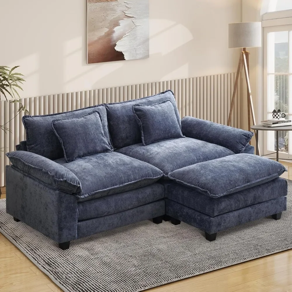 

Sectional Sofa Cloud Couch,Big Comfy Couch L Shape Sofa Couch Loveseat for Living Room Extra Deep Seat Sofa Couch