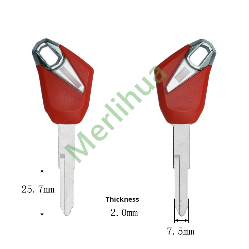 Kawasaki motorcycle key, suitable for: Kawasaki key, small Ninja Z250/SL, Z800, Z1000 motorcycle key embryo(Can install chips).