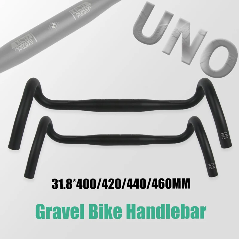 UNO FL12 Gravel Bike Handlebar 31.8x400/420/440/460mm Outer Drop Bar Ultralight Bicycle Handle Road  Flared