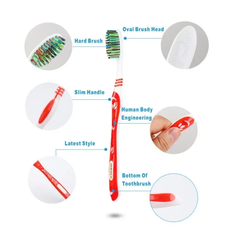 Brosse à dents à poils super durs, blanchir les dents, croix, enlever la plaque de langue, bactéries, fumée, café, SAF, outils de soins dentaires, offre spéciale