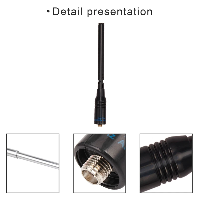 VHF UHF Nagoya NA-774 SMA-F Telescopic Dual Band Antenna For Baofeng Portable Radio UV-5R UV-5RE Plus UV-82 GT-3 Walkie Talkie