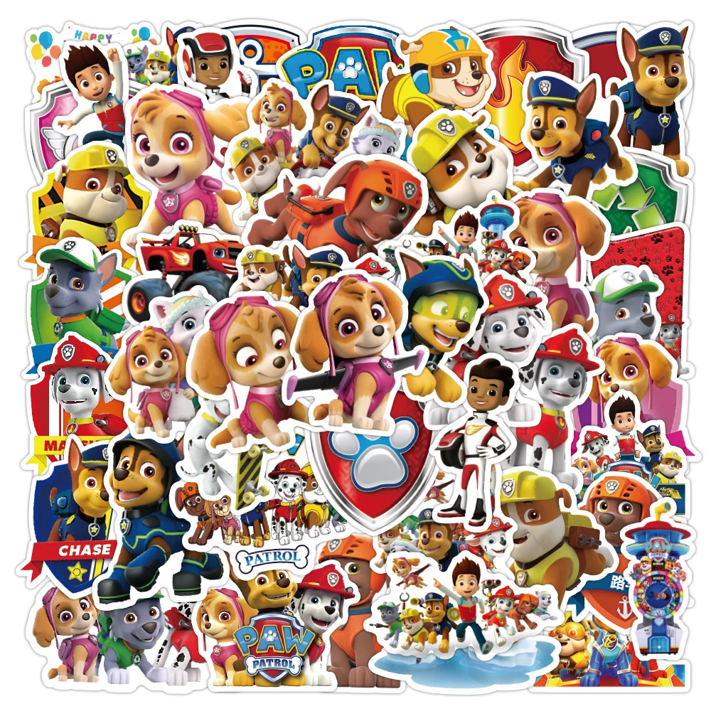 10/30/50pcs Cool Anime Cute PAW Patrol Stickers Cartoon Decals Laptop Fridge Laptop Phone Graffiti Classic Toy Sticker for Kids