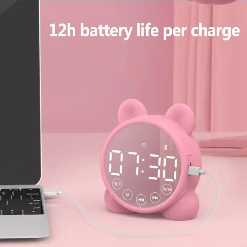 KX4B Kids Kids Bluetooth-совместимый динамик будильник будильник Таймер сна Таймер кровати будильник ЖК-дисплей Digital Display