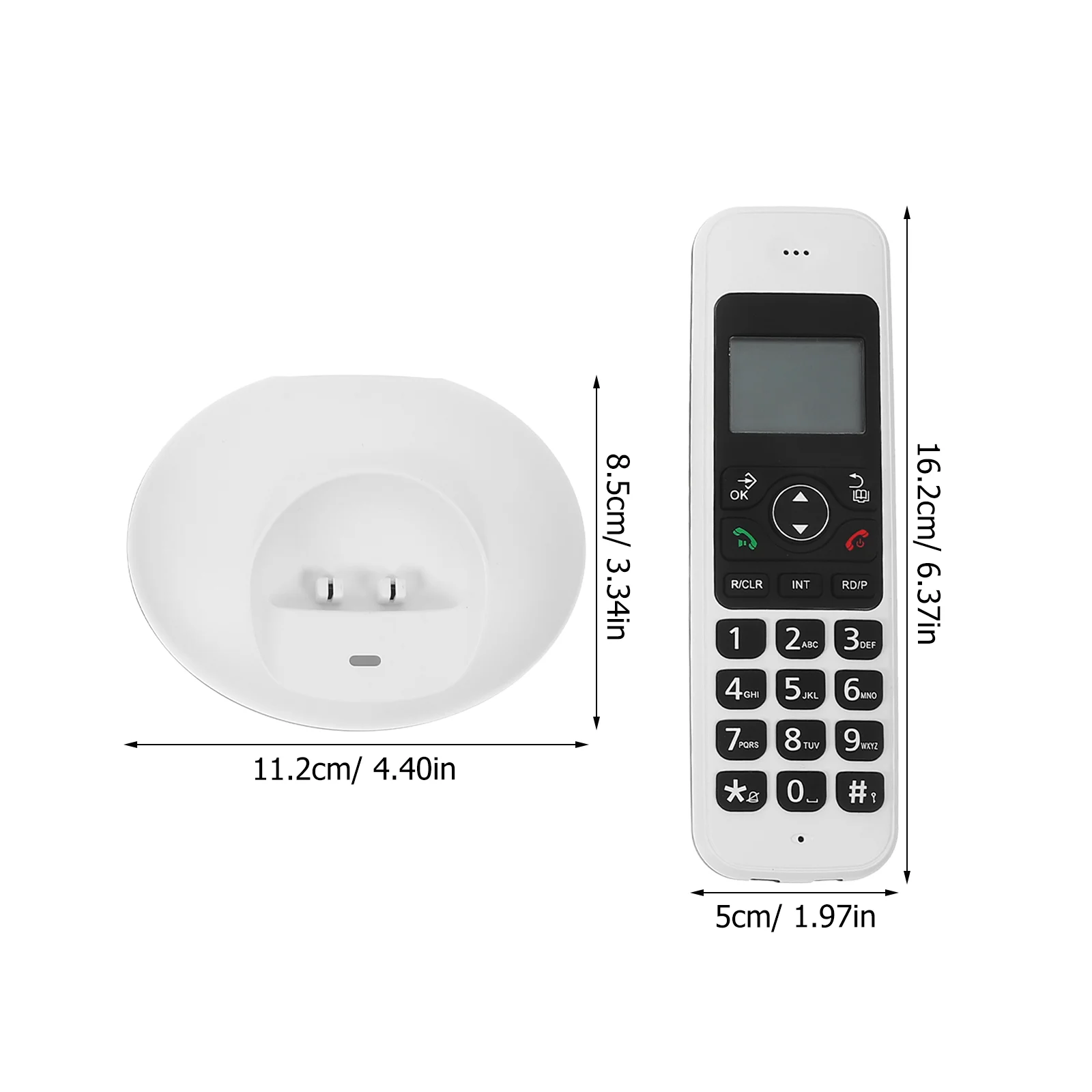 Of Digital Cordless Phone Household Cordless Phone Home Telephone Cordless Big Button Business Telephone (US Plug)