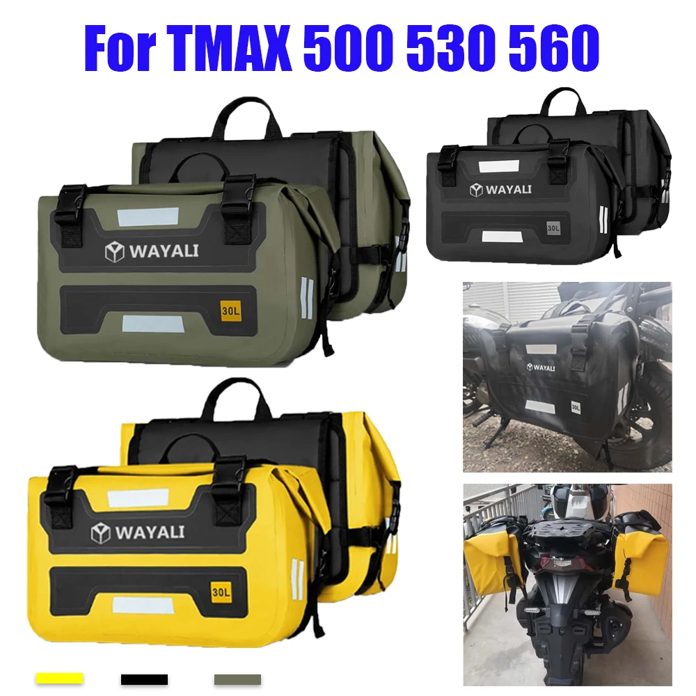 

Saddle Bag For YAMAHA TMAX 500 530 560 TMAX 530 TMAX 560 Motorcycle Waterproof Outdoor Large Capacity Luggage Storage Panniers