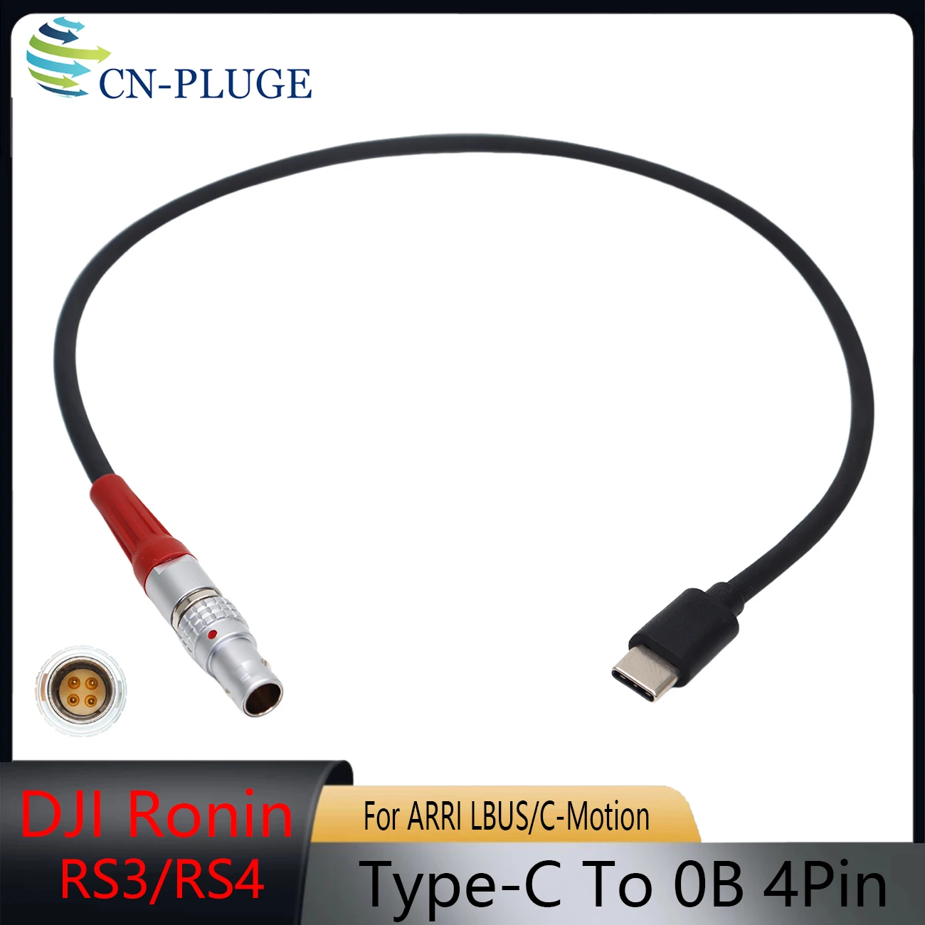 DJI Ronin RS3/ RS4 Type-C to OB 4pin Male Plug for ARRI LBUS FIZ MDR Wireless Focus Power Cable