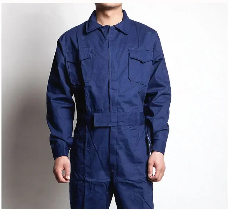 Mannen Werk Overall Lange Mouw Werkoverall Comfortabele Katoenen Arbeid Uniformen Werkkleding Reparateur Auto Reparatie Pls Maat S-5XL