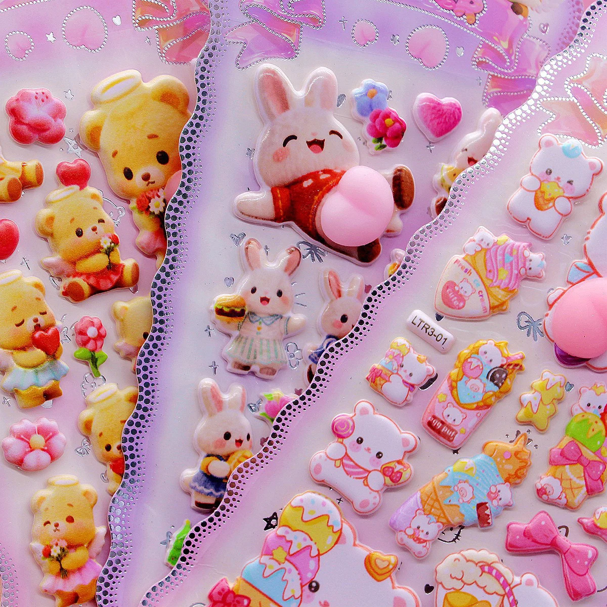 3Pcs Funny Creative Happy Buttocks Stickers Soft Pinched Decals Cute DIY Mobile Case Decorative Handbook Sticker