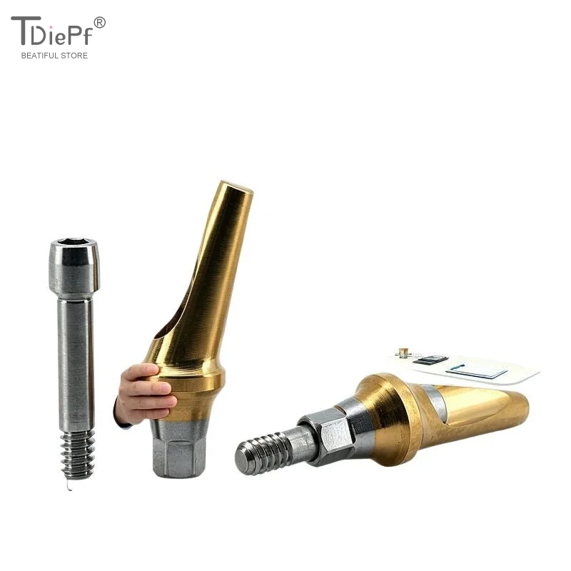 Dental Implant Restoration Accessory Premium Titanium Dental Angled Abutment 17 Degree Fits Osstem System For Dental Implant Use