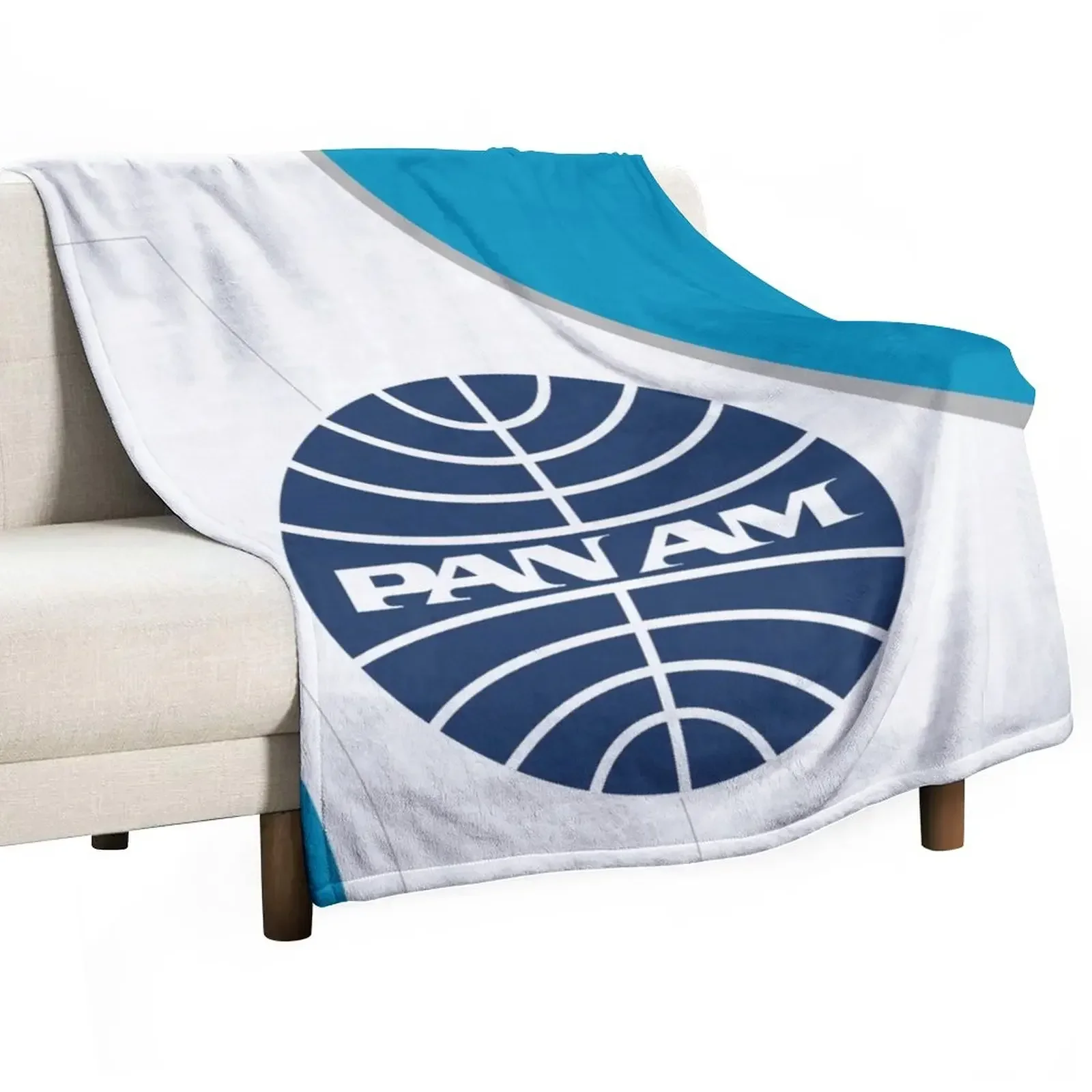 Pan Am | Pan American Airways | Tail Fin Throw Blanket Flannels funny gift cosplay anime Blankets