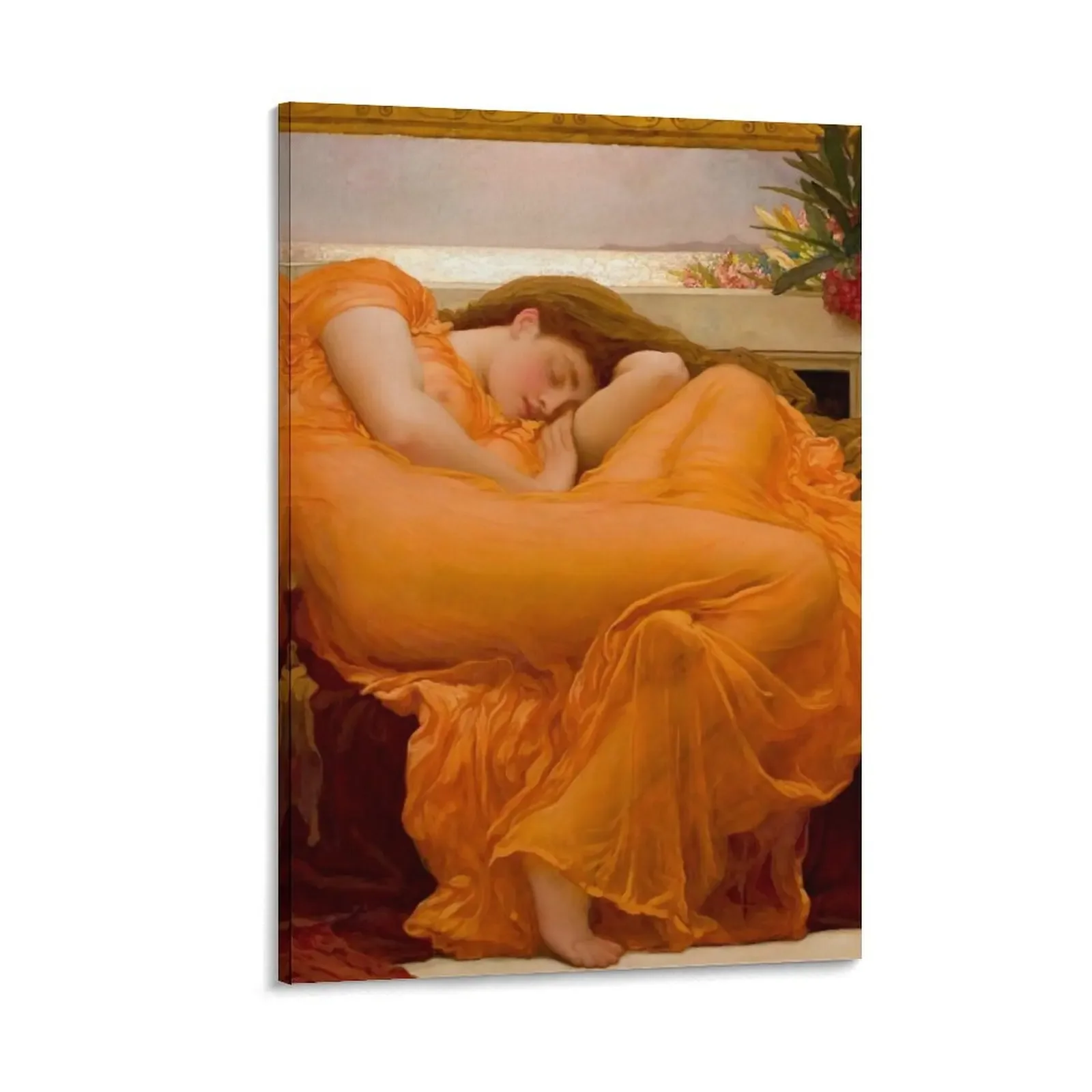 

Frederic Leighton Flaming June Canvas Painting anime vintage home decor Decorative prints wall painting