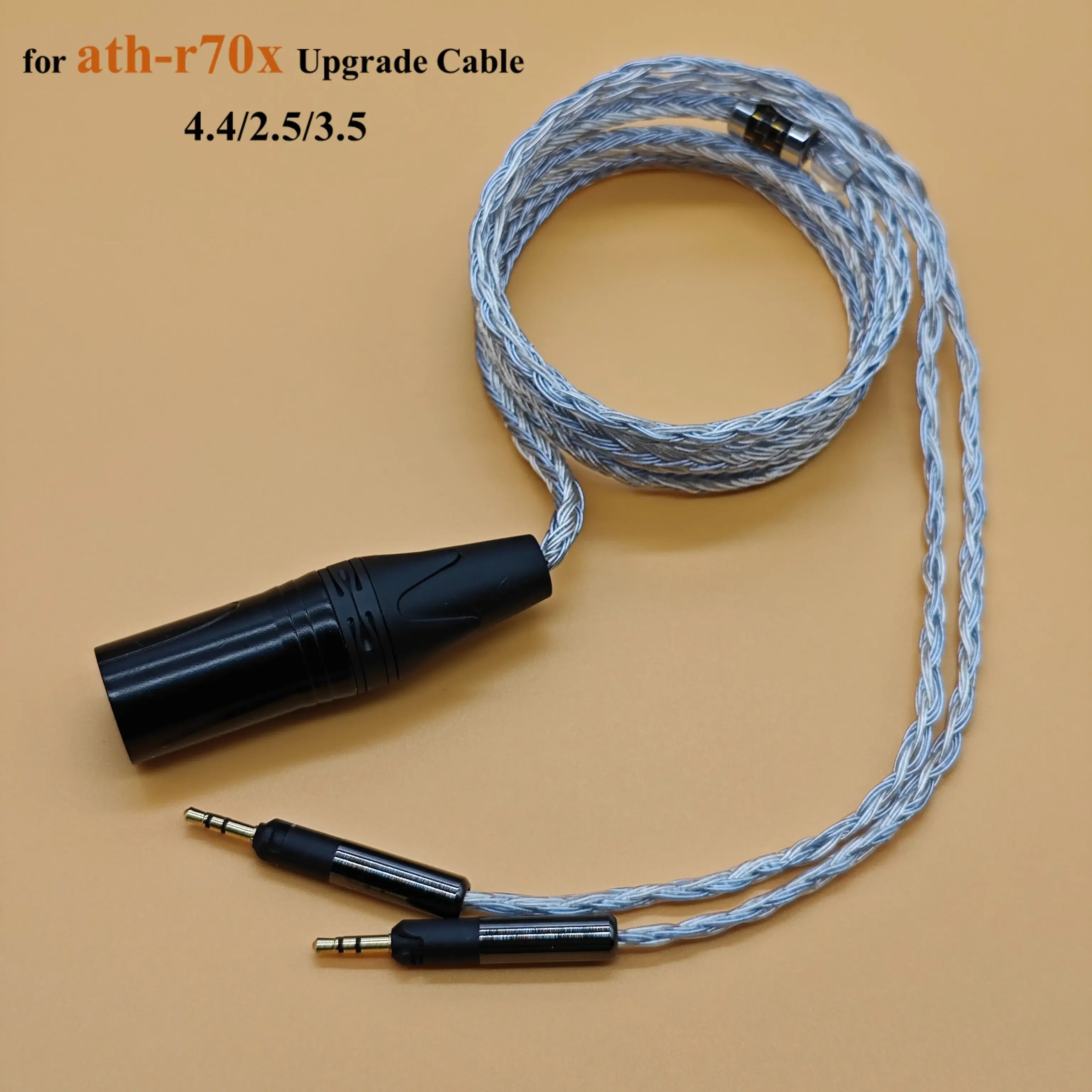 For Cannon Balance Headphone Cable, Silver Plated Upgrade, 24 Cores, 4.4, 2.5, 3.5, 6.5, OCC