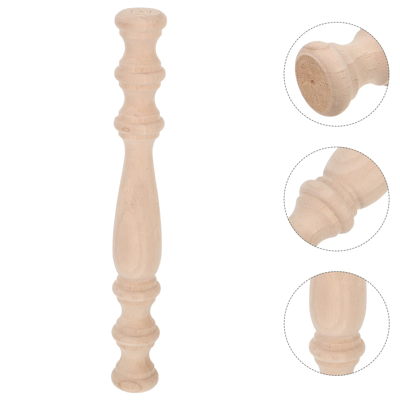 16 Unpainted Wood Baluster Posts European Style Hardwood Spindles for Staircase Interior Deck Railing Indoor Stair Railing Posts