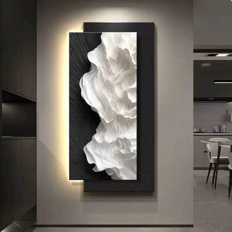 Modern Art Sandstone Texture Hanging Painting Studio Decoration Interior Wall Lights Wall Bedroom Corridor Restaurant  LEDLights