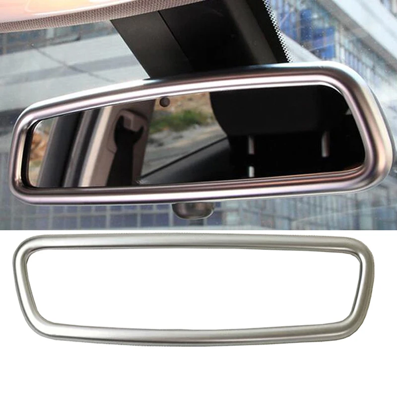 

ABS Chrome Car Styling Inner Rearview mirror Frame Decoration Cover Sticker For Jaguar F-pace X761 2016 2017 Accessories