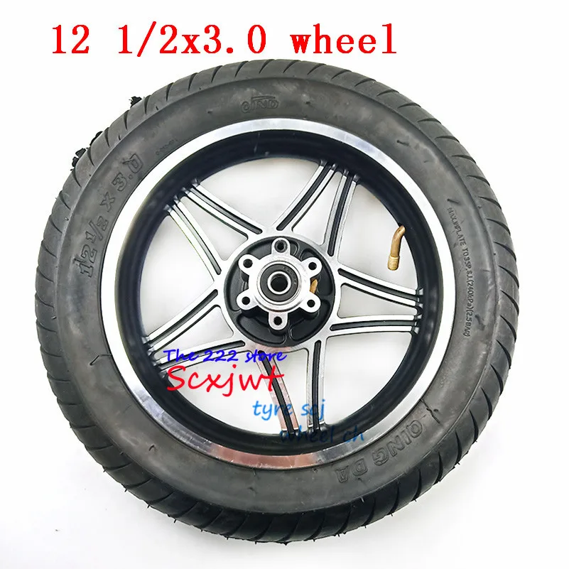 Motorcycle accessories 12 1/2 X 3.0 Wheel Tire Inner Tube & Rim Set fits electric scooters E-bike folding bicycles 12\'\' wheels