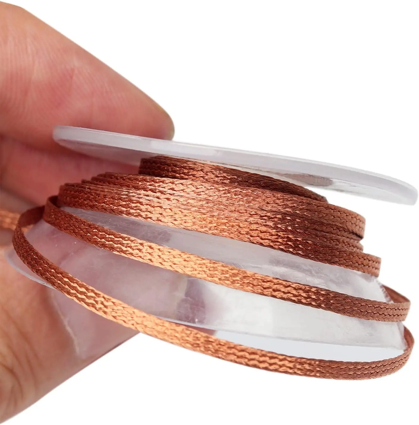 Cinta trenzada de malla para desoldar, removedor de soldadura de cobre, mecha de soldadura de alambre de 1 ~ 4mm, cable de plomo de estaño, herramienta de reparación de flujo BGA, 1/5/10 Uds.