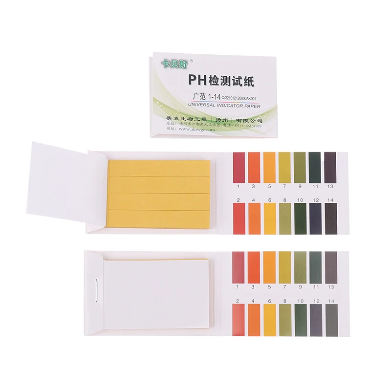 400 pces/5 livros profissionais 1-14 ph papel litmus tiras de teste de ph água cosméticos tiras de teste de acidez do solo com cartão de controle
