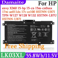 HP Envy X360 15-bp 15-cn 15m-cn0xxx 17m-ae011dx 17t-ce100 HSTNN-UB7I TPN-W127 W128 W132 HSTNN-LB7U HSTNN-UB7I 용 LK03XL 배터리