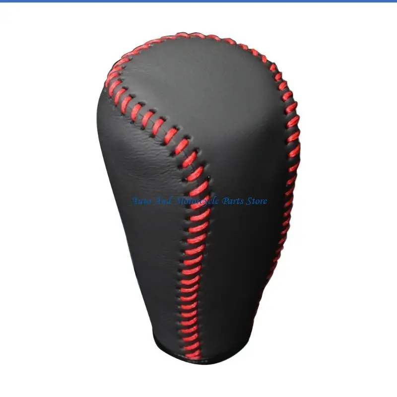 P9FD ملحقات مقاومة للاهتراء أطواق تروس السيارة مع مقبض ناقل الحركة الداخلي المصنوع من الجلد #3