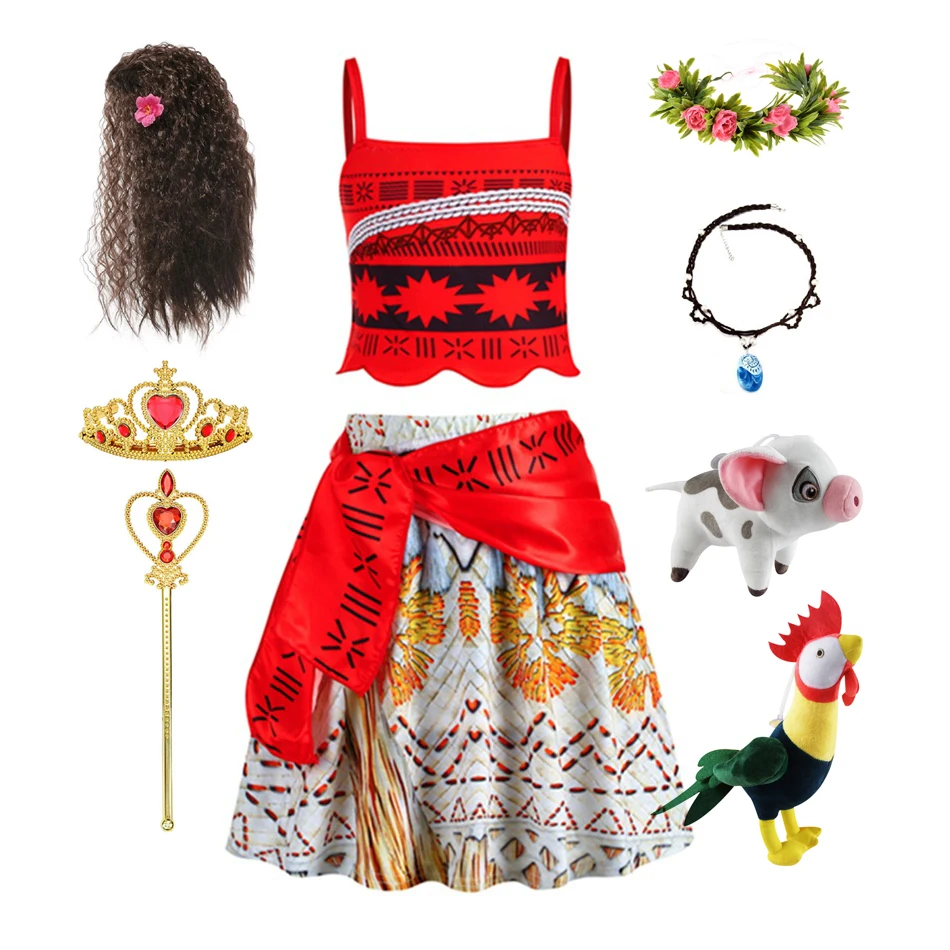 Princess Dress Girl Moana Costume Kids